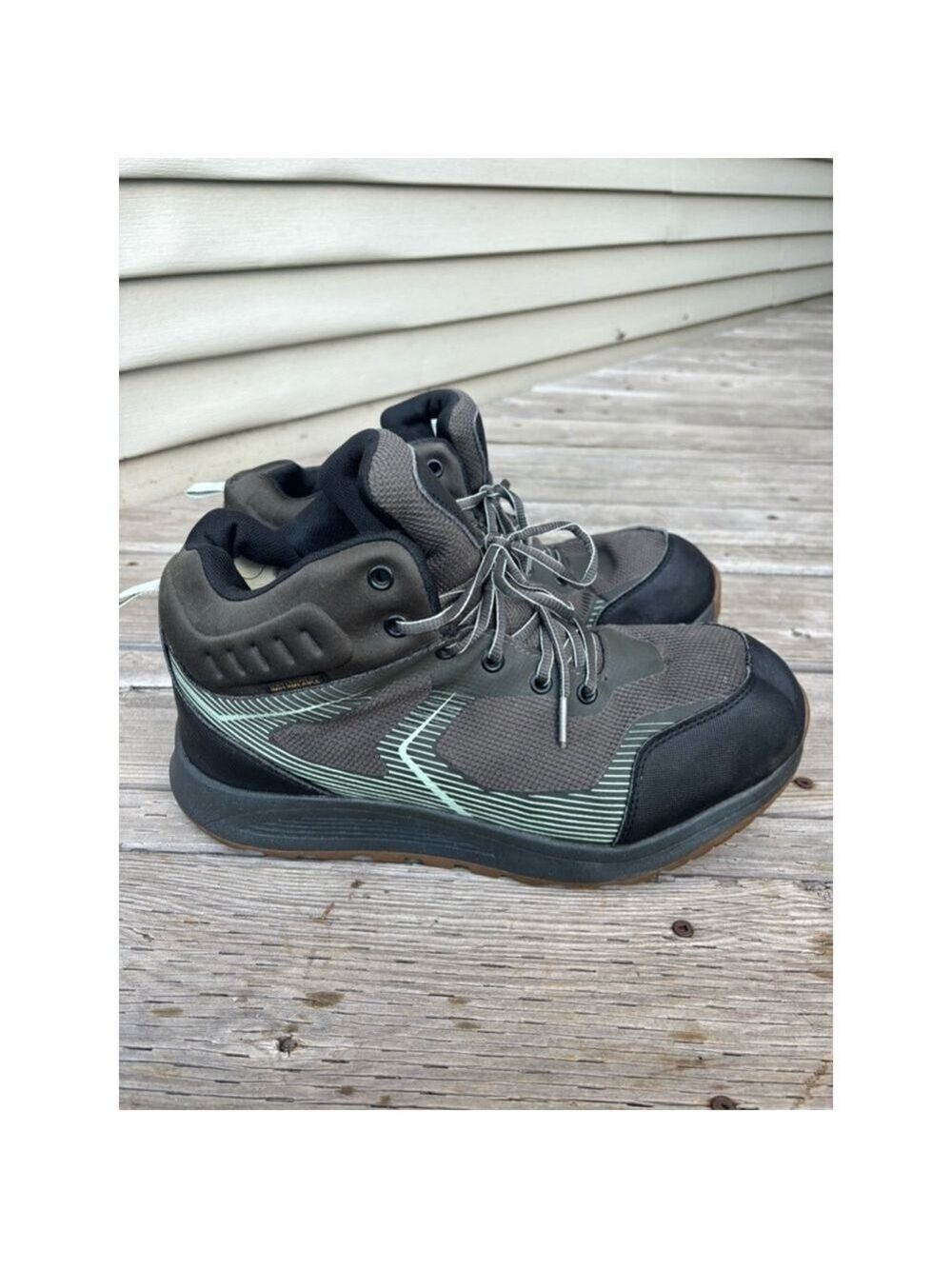 Ozark Trail Men's Hiking Boots Gray Black Lace-Up